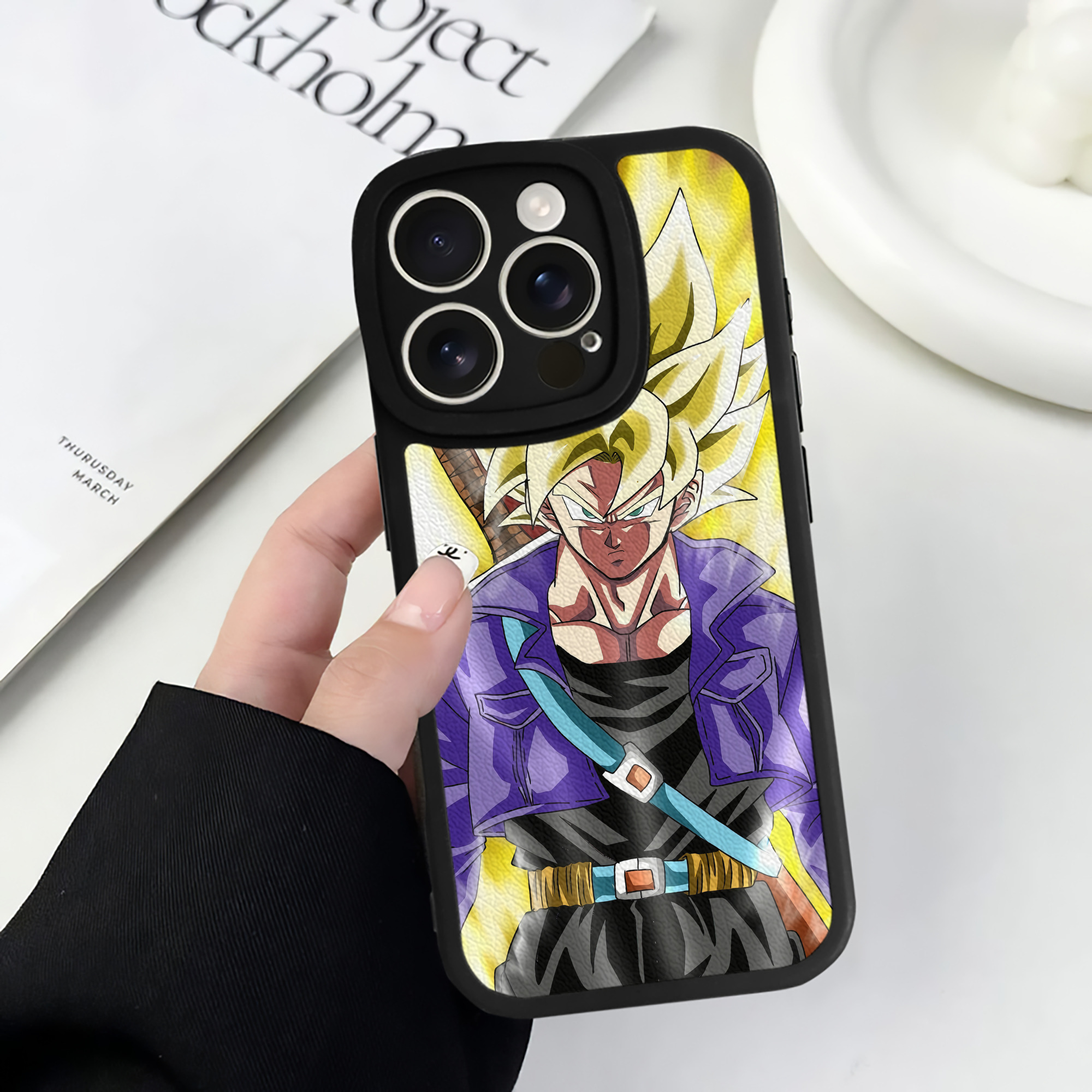 （画像用） ドラゴンボール DRAGON BALL 【iPhone 16シリーズ対応】シリコンスマホケース（レザー調） 材質：シリコン